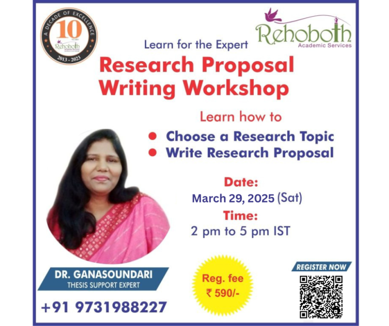 Research Proposal Writing Workshop